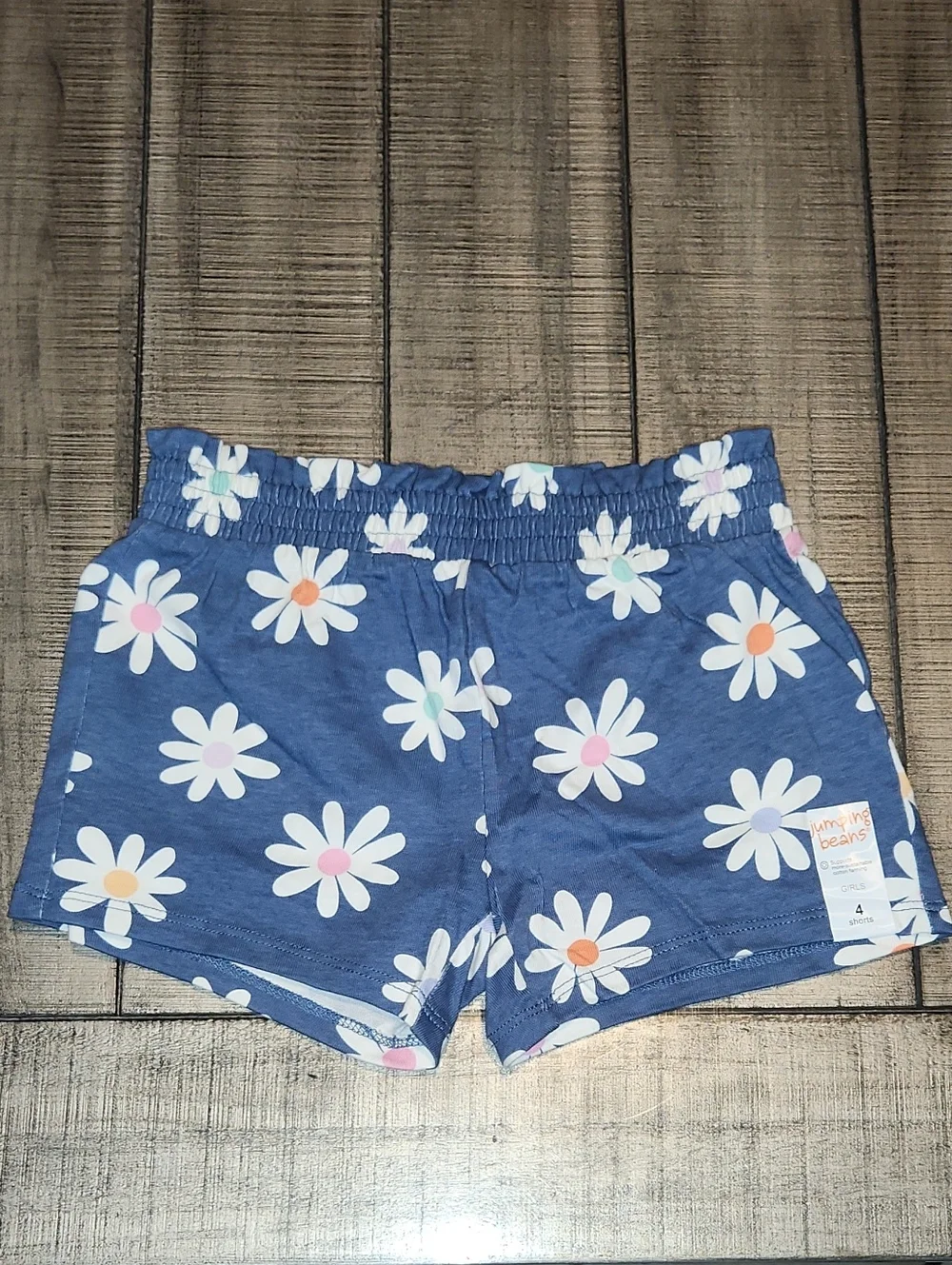 NWT Girls' Blue Daisy Print Shorts